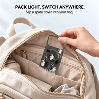 Pack light. Switch anywhere. Slip a spare cover into your bag.